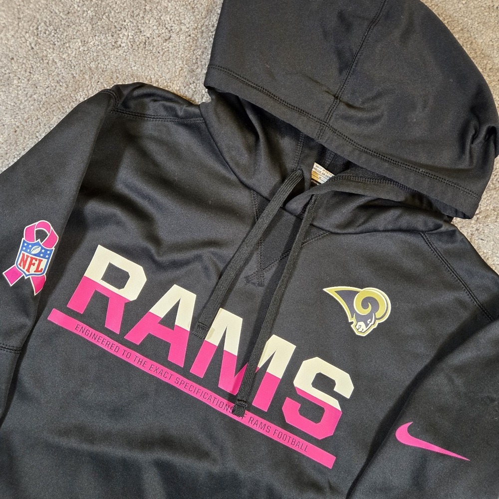 Los Angeles Rams Football Nike Therma Hoodie Women's Medium Blue Pink